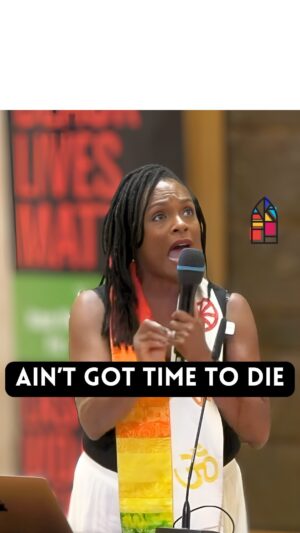 Jacqui Lewis Instagram - We ain’t got time to die yet church. We have so much to do, so much justice to make happen, so much love to give, and so much pain to heal.

In @revjacquilewis’ sermon “Ain’t got time to die”. We learned what Johnson’s spiritual means for us during these dangerous times. Where plan 2025 exist. Where this a so called white nationalist church that uses God’s word to try dismantle love and harm our queer siblings. 

This time is critical. This is the fierce urgency of NOW, and we ain’t got time to die.

“Lord I keep so busy praisin’ my Jesus
 Keep so busy praisin’ my Jesus
 Keep so busy praisin’ my Jesus
 Ain’t got time to die”