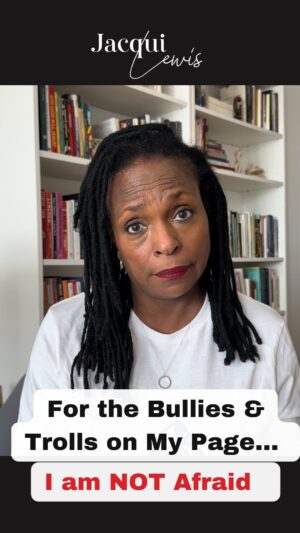 Jacqui Lewis Instagram - Sometimes the cost of speaking the truth is a mean comment and sometimes it’s a death threat (yup, I get those). But rest assured, I will not be bullied into silence. I will continue to speak truth to power. ❤️✊🏾

If you agree, yay. Let’s work together. If you don’t: okay. We can dialogue about things civilly or you can choose to not engage with my content. You don’t have to follow me or like what I say. But please don’t bring negativity and threats to my page. There’s a thin line between violence online and violence in real life. Do not bring violence to me. 

#FierceLove #TruthToPower #ProgressiveFaith #Ubuntu #LovePeriod #StopBullying