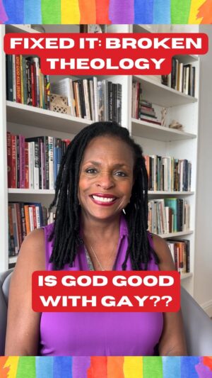Jacqui Lewis Instagram - Is God Good With Gay? As we head into Pride Month I want to be absolutely clear: YES, God is good with gay. And YES, our queer siblings are holy. 🏳️‍🌈🏳️‍⚧️❤️

We have to remember that the Bible is a historical and political text written through the lens of the culture of the time period it was written in. The six texts that seem to condemn queerness are no more relevant today than the texts that forbid us from eating pork– and I know MANY a Christian who is not ready to give up their barbecue ribs at the cookout 😉. We have to stop using outdated texts to justify hate and exclusion.

Watch my reel  for more!

#FixedItBrokenTheology #FierceLove #LovePeriod #RevDrJacquiLewis #ProgressiveChristianity #FaithfullyLGBT #PrideMonth #Pride2024 #Trans