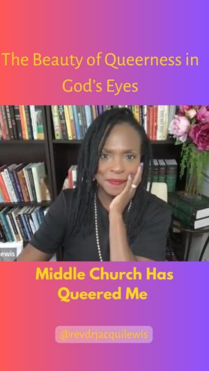 Jacqui Lewis Instagram - “Queerness” has always existed. God created our queer siblings, after all. It’s our RELATIONSHIP  to queerness that has changed based on societal “norms.” 

But God is still speaking: our queer siblings have so much to teach us just by living as their true selves if we are willing to listen and to not feel threatened. God has created a panoply of beauty, of ways to love. And true love ALWAYS expands us and is always holy.

Grateful for a God who queers me, for @middlechurch which queers me. For to “queer” is to GROW into more love, no matter your gender or sexual orientation. ❤️🌈🏳️‍⚧️

#LovePeriod #InclusiveFaith #ProgressiveFaith #FierceLove  #SocialJustice #WomensRights #FaithfullyLGBT #TransLivesMatter #GodIsLove #QueerFaith