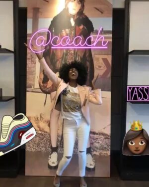 Jade Eshete Instagram - #coach flow!! Working on some #fun projects with @coach this week 🔥😎😝#staytuned 👀