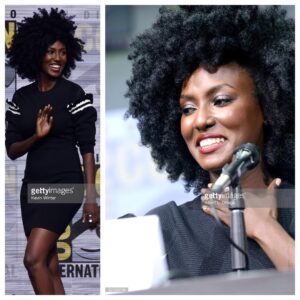 Jade Eshete Instagram - So much love to @janicekinjo and @naivashaintl for making me look so purdy!!! @armanibeauty so happy my face was your canvas at #sdcc2017 #glowup #dirkgently #bbcamerica #hulu #netflix
