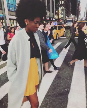Jade Eshete Instagram - "Chin up Jade!" Had to keep telling myself that yesterday....Still getting used to being on the this side of the camera 😬 so nice to have my city behind me tho
-
-
-
-
#brooklyngirl #fashionweek #cityliving #yellowcabs #newyorksmell #highheels #feethurting #thegotham #pleatedskirt #textureontherunway