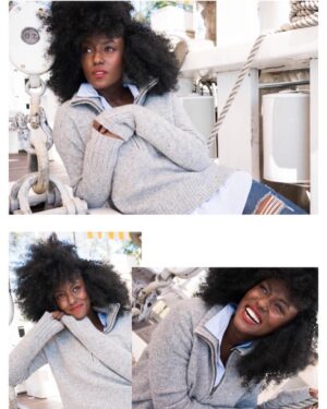 Jade Eshete Instagram - Fall is here so check out this #fabulous #sweaterweather feature here: http://www.thenewpotato.com/2017/10/06/best-fall-sweaters-for-women/

So much love to @thenewpotato MUA: @dilokritbarose Hair: @naivashaintl and this beautiful #nyc #fallday -
-
-
#yachtlife #melanin #melaninpoppin #lifestyle #hair #preppy #dirkgently #farahblack #sweater #livelaughlove