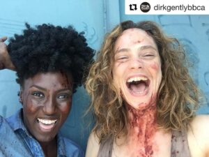 Jade Eshete Instagram - #Repost @dirkgentlybbca with @repostapp
・・・
From @fionadourif on Twitter: "THANKS FOR WATCHING Tune in next week and tweet with me and @JadeEshete #dirkgently”
