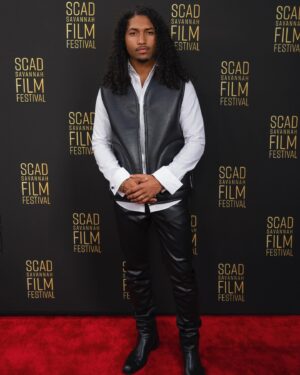 Jahking Guillory Instagram - Hard Miles actor Jahking Guillory joined director and writer R.J. Daniel Hanna for a Q&A following a screening of the film at the SCAD Savannah Film Festival. @hardmiles_movie 

📸Acclaimed photographer and shutter pro, Mitch Ritter (B.F.A. film and television) captures the cinematic sparkle of the #SAVFF red carpet.