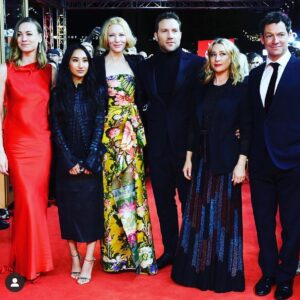 Jai Courtney Instagram - One more. Special night. Love this whole gang. #Stateless rocks. Berlin rules. Just slept til 3pm. Jet lag is real. 
@yvonnestrahovski @soraya_hei #queenblanchett @asherkeddieofficial #dominicwest @elisewednesday @emmafreemanmakesfilms @fays113 @tonyayres @matchbox_pictures @screenaustralia @netflix #Berlinale thank you @avoyermagyan @louboutinworld & @zegnaofficial 🖤