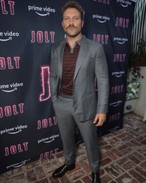 Jai Courtney Instagram - JOLT drop’n July 23 on @amazonprimevideo #joltonprime get it inta ya ⚡️ 

@avoyermagyan   @kimverbeckgrooming with the lewks 💋 @giorgioarmani