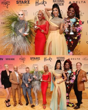 Jaida Essence Hall Instagram - Absolutely still riding on a high to be honored with Best Reality Show at the Inaugural Celebration of LGBTQ  Cinema and Television! Thank you to the @criticschoice  for honoring @werehere! I would love to dedicate this honor to all the countless heroes that have shared their stories with us as well as the world and go on a journey of self discovery, honesty, love and healing through the art of drag. And specifically, the two most amazing spirits that I got the chance to know in Murfreesboro, @maleeka_maupin and @bradfordloomis. As well as our team, out there with us collecting what the world looks like in real time (all the danger, the tears and the joy) Thank you for enriching my life. ♥️ I can’t say how happy and proud I am of We’re Here and the way it’s already transforming lives but what it can do for the fight we have ahead. Having this show recognized in a room full of people doing so much positive for this community and sooo many I look up too, will always be something I treasure, not to mention having it presented by @charlizeafrica!!!! 

📸: @gettyimages for
Critics Choice Association