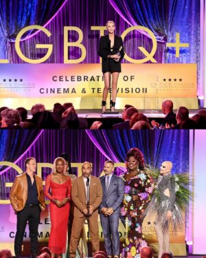Jaida Essence Hall Instagram - Absolutely still riding on a high to be honored with Best Reality Show at the Inaugural Celebration of LGBTQ  Cinema and Television! Thank you to the @criticschoice  for honoring @werehere! I would love to dedicate this honor to all the countless heroes that have shared their stories with us as well as the world and go on a journey of self discovery, honesty, love and healing through the art of drag. And specifically, the two most amazing spirits that I got the chance to know in Murfreesboro, @maleeka_maupin and @bradfordloomis. As well as our team, out there with us collecting what the world looks like in real time (all the danger, the tears and the joy) Thank you for enriching my life. ♥️ I can’t say how happy and proud I am of We’re Here and the way it’s already transforming lives but what it can do for the fight we have ahead. Having this show recognized in a room full of people doing so much positive for this community and sooo many I look up too, will always be something I treasure, not to mention having it presented by @charlizeafrica!!!! 

📸: @gettyimages for
Critics Choice Association