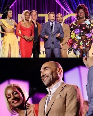 Jaida Essence Hall Instagram - Absolutely still riding on a high to be honored with Best Reality Show at the Inaugural Celebration of LGBTQ  Cinema and Television! Thank you to the @criticschoice  for honoring @werehere! I would love to dedicate this honor to all the countless heroes that have shared their stories with us as well as the world and go on a journey of self discovery, honesty, love and healing through the art of drag. And specifically, the two most amazing spirits that I got the chance to know in Murfreesboro, @maleeka_maupin and @bradfordloomis. As well as our team, out there with us collecting what the world looks like in real time (all the danger, the tears and the joy) Thank you for enriching my life. ♥️ I can’t say how happy and proud I am of We’re Here and the way it’s already transforming lives but what it can do for the fight we have ahead. Having this show recognized in a room full of people doing so much positive for this community and sooo many I look up too, will always be something I treasure, not to mention having it presented by @charlizeafrica!!!! 

📸: @gettyimages for
Critics Choice Association