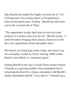 Jake Borelli Instagram - 👀
#nickelodeon #deadline #CatDog #gratitude #AprilFools