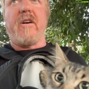 Jake Busey Instagram - Happy Fourth of July, everyone, from Callie spelled with A K, the fuzz, and papa jake