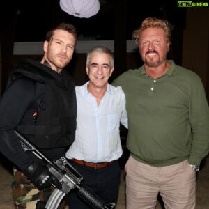 Jake Busey Instagram - Ahhh THESE guys! We just finished a wild dark comedy called #killingMarySue! @jessekove and the ubiquitous, ever sincere @dermotmulroney. Gonna be a wild romp of a film! And now I’m 1* away from Julia Roberts in like, 10 ways on the Kevin bacon scale. Lol. Anyway i still like Dermot, i don’t fault him for his shortcomings 😜😎 . Love ya brotha hahaha