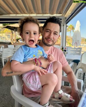 Jake Graf Instagram - Long, hot days with the family.😊

Teddie loves the beach, Millie loves the pool, so it's a bit of a juggle but waking up every day in our little Spanish paradise is what we've all needed. 

Grateful every day for our little family.❤️

#spain #travel #family #baby #beach #pool #lgbt #sun
