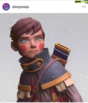 Jake Wyatt Instagram - Look at this extremely cool model by @donyonejo of a boy-with-cheeks I once drew! His work is so good!