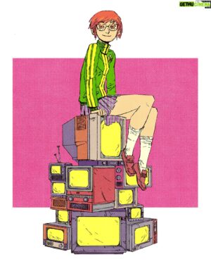 Jake Wyatt Instagram - tbt to a chie commission i drew 5 years ago. I had a lot of fun drawing those 📺🖥📺