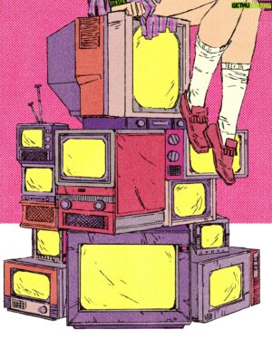 Jake Wyatt Instagram - tbt to a chie commission i drew 5 years ago. I had a lot of fun drawing those 📺🖥📺