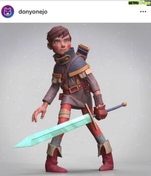 Jake Wyatt Instagram - Look at this extremely cool model by @donyonejo of a boy-with-cheeks I once drew! His work is so good!