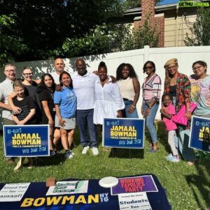 Jamaal Bowman Instagram - When I say “peace and love”, this is what I mean!

From Edenwald to Greenburgh, our people powered movement turned out for our communities! Together we’ve knocked over 95,000 doors and made over 411,000 calls and we’re not stopping until we kick MAGA money out of NY16! 

Join us this week at the link in my bio 🔗