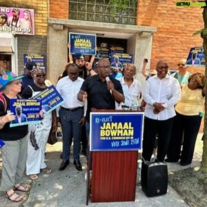 Jamaal Bowman Instagram - Another incredible day in NY-16. Started in Mount Vernon with the endorsment of Mayor Ernie Davis. Ended in Hastings with the OG Senator Bernie Sanders. Two more days of early voting on Saturday and Sunday. Election Day is June 25th! Let’s GOTV baby!