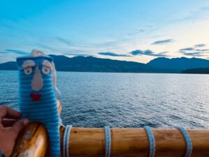 Jamaica Heolimeleikalani Osorio Instagram - @hokuleacrew leg 6 of the #moananuiākea voyage. 

We were in Vancouver / Granville island for the last few days. Today in the early hours of twilight we pushed away from Granville island and began our journey towards Salt Spring Island. When we arrive we will@be greeted by the Wsanwc peoples and some kanaka too! Cant wait! 

Here’s some photos from the last stop. Mostly pictures I’ve taken for Kaleiwohi with her favorite doll Hau(wahine). But also a picture of an aunty (Kau’i) I met in Vancouver who grew up with my ‘Ohana in Keaukaha. She said she remembers my great grandmother. Kūpaianaha nō. 

No matter where we are we’re all thinking about home and our Ohana who have been suffering in the wake of these fires. I am inspired by the way our community has come together yet again to support the needs of our people while our local government and federal agencies take their damn time.. doing god knows what. Another reminder that we got us, always. No matter what.