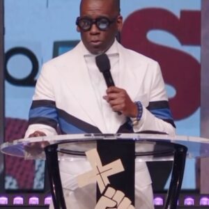 Jamal Bryant Instagram - We not just talking @newbirthmbc ! On Sunday we placed 17 of our sister in emergency housing to carve out relief for them and their children who felt in danger! If you or anybody you know needs help please call the number on the screen! God loves you and we care!