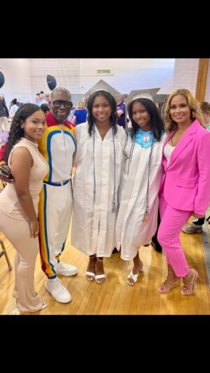 Jamal Bryant Instagram - Started off my birthday with a BANG! @adorecbryant @angeljbryant senior program was this morning. Adore is class president and angel was inducted into honors program. What a gift ! …. Now the celebration begins