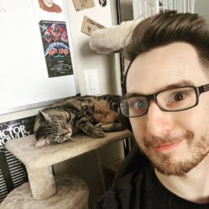 James A. Janisse Instagram - The office is getting slightly rearranged and now the kitty tower has a new home right friggin next to me. Jackpot!