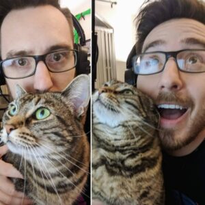 James A. Janisse Instagram - When you bragging to mommy in the other room that kitty wants to hang out with you instead