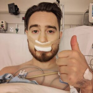 James A. Janisse Instagram - Just got done with my septum surgery that will hopefully make it so I can breathe through my nose without an annoying whistle (and sleep at night without needing Breathe-Right strips). Feeling Strangely Fine™ but we'll see what happens when the mmmmm drugs wear off
