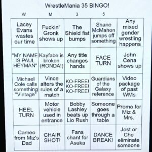 James A. Janisse Instagram - Is it true that I made everyone Bingo cards for my WrestleMania viewing party on Sunday? 
Oh, it's true. It's damn true.