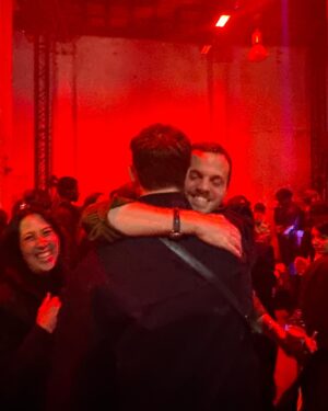 James Blake Instagram - Went to a very beautiful show by Bottega
As you can see I’m a hugger

❤️

Styled by @stuartvwilliamson 
Grooming - @bjornkrischker