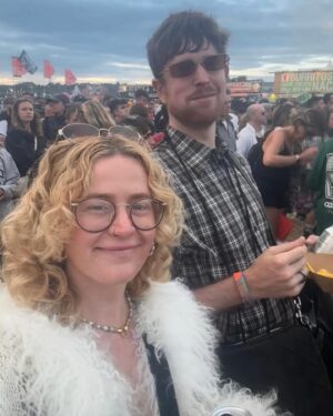 James Blake Instagram - Glastonbury you were beautiful. My favorite show in a LONG time. Love to everyone who came to see us in a packed out Woodsies tent, and also the iPlayer contingent 😘

1. @prada 

2. The first singalong of many

3. I stand up now - I’m as surprised as you are

4. @santandave popping out with us at Glastonbury like the legend he is

5. My love

6. Watching the genius of Mike Skinner with @disgracecampbell , halloumi-in-cheek

7. Pre-show luck wish

8. Thrown Around

9. The goal that saved the day #thrownaround

10. At the end of the day it’s just us @mrassister @airheadmusic

📷 @joshinfilm