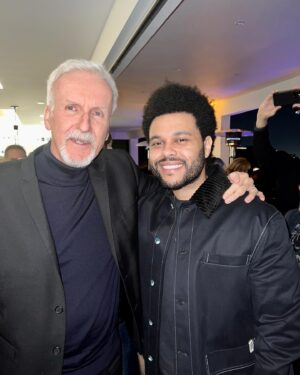 James Cameron Instagram - Great to see The Weeknd last night and celebrate his fantastic song, “Nothing is Lost (You Give Me Strength).” He’s the ideal artist and I can’t imagine a better song to end Avatar: The Way of Water.
