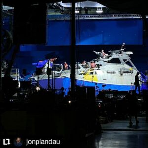 James Cameron Instagram - The last set for 2020 filming —The Matador (a 50’ forward command boat) on a 16-ton, 360 degree motion-control base. Three Technocranes and a Russian Arm mounted on top of a Mercedes-Benz. Just another day on the set of the Avatar sequels. (repost @jonplandau)