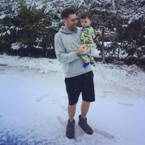 James Cooper Instagram - His first snow ❄️