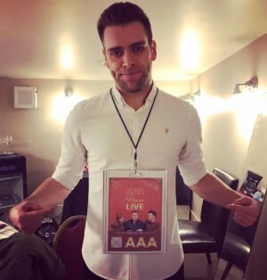 James Cooper Instagram - I lost my tour pass. Now I have to wear this backstage as punishment. #PornoLive