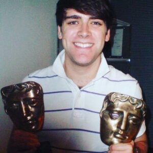 James Cooper Instagram - 10 years ago, when I had a head shaped like the moon and clearly thought upturned collars were cool, I used to steal other people’s BAFTAs and pretend they were mine. But TODAY, we actually got nominated for a BAFTA for ‘Eating With My Ex’ 😱😱😱 Fingers crossed, team! @kathebden @paddyspoon @flobub @warrentennyson @iandsmiff @uncleegor