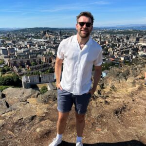 James Cooper Instagram - I always find the best time to do a steep hike is the hottest part of the day during a heatwave with a hangover