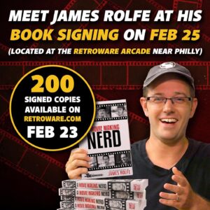 James D. Rolfe Instagram - Signed copies of my book can be bought on @retrowaregames next week, OR get one in-person next Saturday at the @retrowarearcade!!