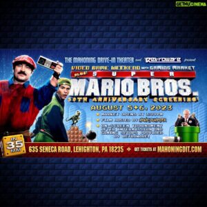 James D. Rolfe Instagram - This weekend at the @mahoningdriveintheater they're running the 1993 Super Mario Bros movie in 35mm for the 30th anniversary and game tournaments on the big screen. Pretty cool! Tickets: https://bit.ly/Mario1993