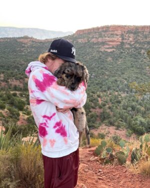 James Ford Instagram - Took the School Boy Suit™️on a road trip to Sedona for my friends wedding!👽 (ft. a pool, a puppy, and the groom’s aunt asking if I’m Scottish and wearing a kilt!)