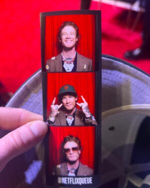 James Ford Instagram - Not the best at red carpets yet and I stole a full bag of skittles from the green room. Something something fashion something something hollywood #fysee23 @netflix