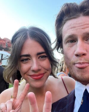 James Ford Instagram - Took the School Boy Suit™️on a road trip to Sedona for my friends wedding!👽 (ft. a pool, a puppy, and the groom’s aunt asking if I’m Scottish and wearing a kilt!)