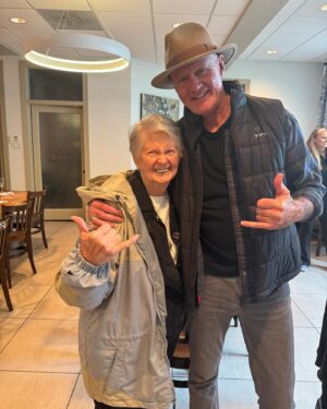 James Jude Courtney Instagram - Please join me in wishing a happy 90th birthday to my awesome mom, Katie. In addition to raising seven boys, she and my dad (on their own dime) raised 27 foster babies from birth until adoption; she sang New Year’s Day mass in the Vatican three times for two different popes and in cathedrals all over Europe; and for 25 years was an activist in Belfast, Northern Ireland, where they brought 50 kids a year, half Catholic, and half Protestant, here to the United States to do outward bound programming. She was even firebombed out of her lodgings in Belfast one summer. My dad served in the Army Airborne in the Korean War, and drove stock cars for years…my mom has bigger cojones! Happy birthday Mom, love ya!