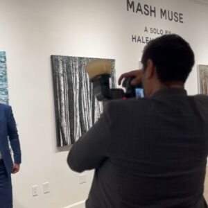 James Pratt Instagram - Wonderful to share Haleh Mashians launch event last night with friends and support this incredibly talented women. Her artwork is incredible.

@mash_gallery @halehmashian