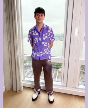 James Scully Instagram - I’ve been so scared to have fun on carpets, but this time I was like …. its @fireislandmovie . Thank you to @doll.pratt for taking my insane list of references and creating these exquisite looks that made me feel so sexy and queer and beautiful. And thank you to @melissa.dezarate for being ambitious and funny and sweet and showing me what good lighting is.

Also thank you to @paulsmithdesign , @manoloblahnik, @drmartensofficial @calvinluo_official and the only jewler I know I can always rely on: @lasuna

And thank you to THE Icon @tomatos_  for showing me how fun and affirming fashion can be.