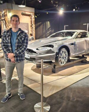 James Willems Instagram - Traveled all the way to Chicago to see the cello case James Bond sleds on in The Living Daylights! Also there was some other stuff @msichicago's awesome 007 Science exhibit!