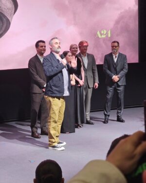 James Willems Instagram - Thank you to @a24 for inviting us to an early screening of #alexgarland's @civilwarmovie. A brutal, close-up look at a frighteningly similar to our own alternate dystopia.

Not pictured: the two bags of popcorn I smuggled into the theater under my coat, but forgot to eat because I was too invested in the film so I carried them around all night, nervous they'd fall out in front of Ed Begley Jr.